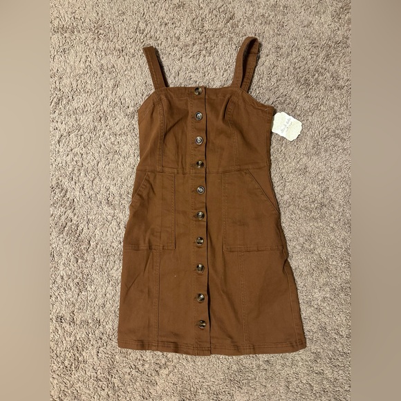 NWT Brown Button Up Dress - Picture 1 of 5